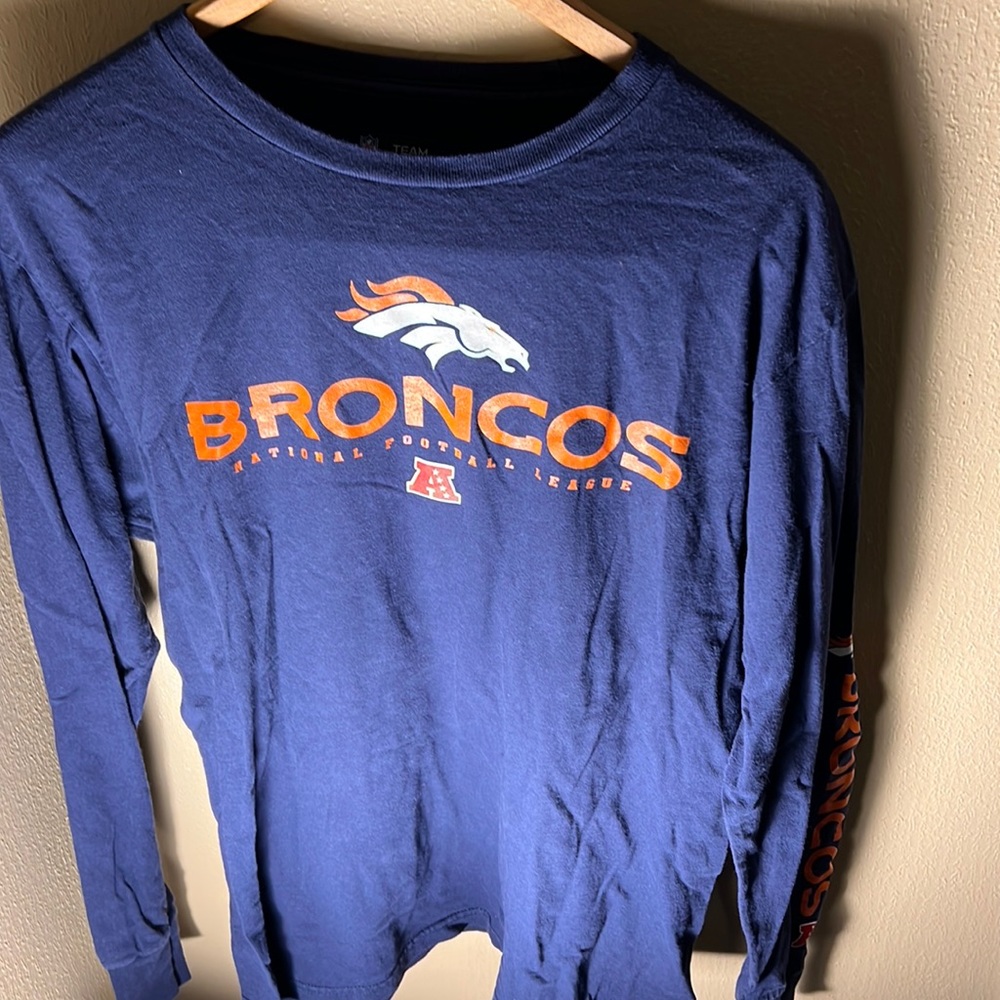 NFL Mens LS Team Apparel Broncos NFL AFC Tee Color Blue Size Medium